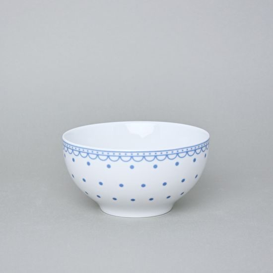 Bowl Vital 14,5 cm 600 ml, Tom 30357a0 blue, Thun 1794 Carlsbad porcelain