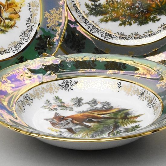 Plate deep 23 cm, 1 pcs., hunting - green, Carlsbad