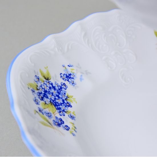 Compartment dish 3 pcs. 34 cm - bowls, Thun 1794 Carlsbad porcelain, BERNADOTTE Forget-me-not-flower