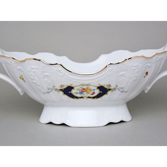 Fruit Bowl 34 cm two handles, Thun 1794 Carlsbad porcelain, BERNADOTTE arms