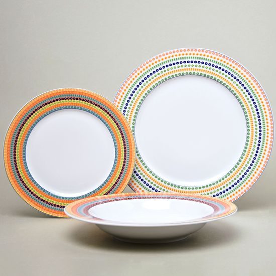 Opál 80110: Talířová souprava pro 6 osob, Thun 1794, karlovarský porcelán