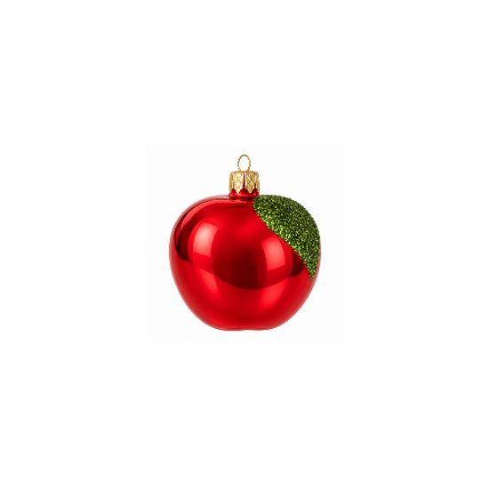 Christmas Glass Apple Ornament, 6 cm, Czech Ornaments MIJA