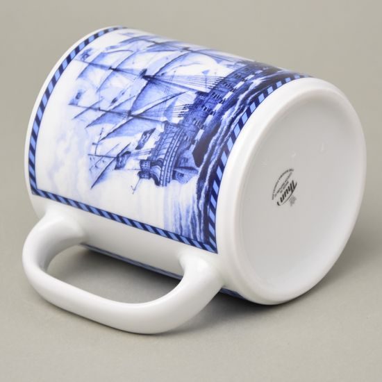 Mug Big 0,47 l, Sailboat, Thun 1794 Carlsbad porcelain