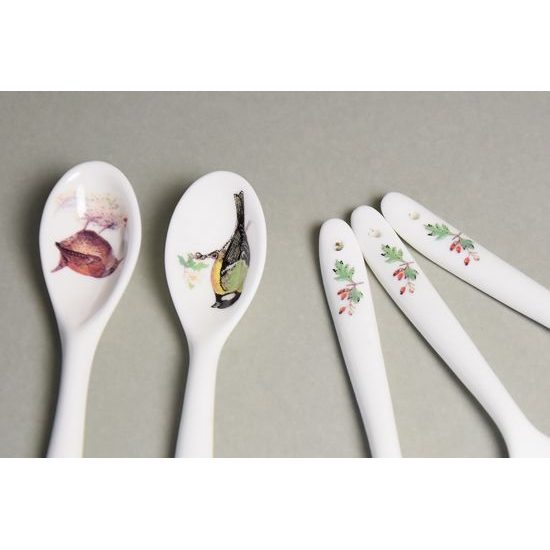 Birds Garden: Spoon 14 cm, 1 pc. different motifs, English Fine Bone China, Roy Kirkham
