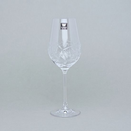 White Wine Glass Graffiti, 300 ml, FMF Bohemia, Bohemia Crystalite