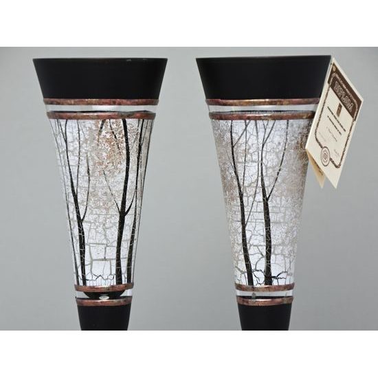 Studio Miracle: Champagne Glasses, 2 pcs. 180 ml, Hand-decorated by Vlasta Voborníková