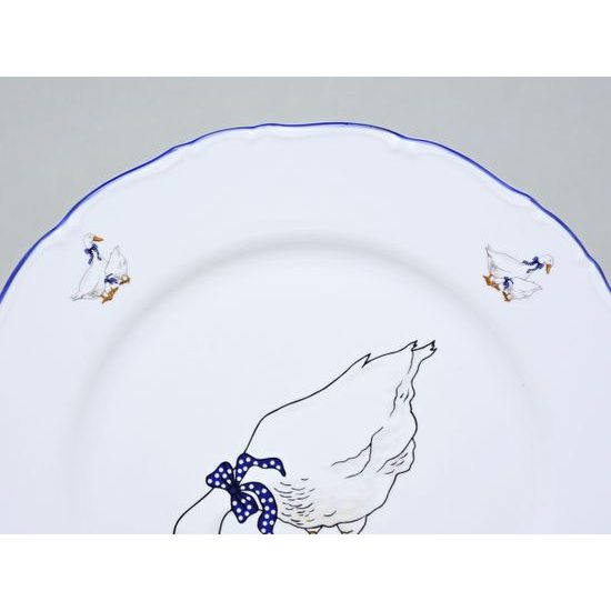Dish round flat 30 cm, Ophelia goose, THUN 1794