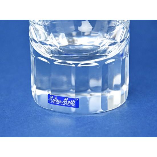 Glass for Juice or Water 240 ml, 14 cm, Platinum Stripe - etching 9 mm, Milan Mottl