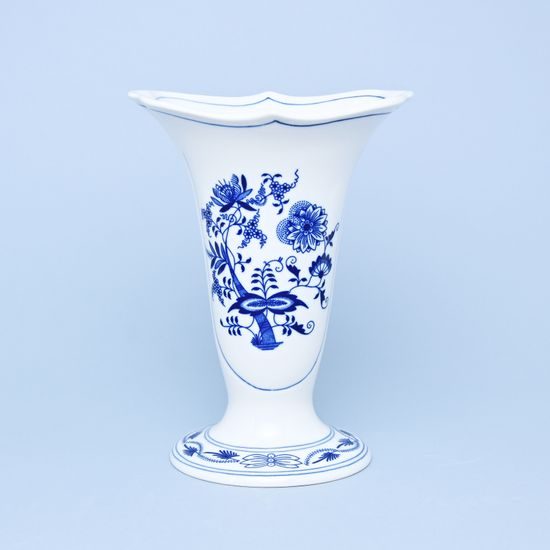 Váza 19 cm, Cibulák, originální z Dubí, 2.j.