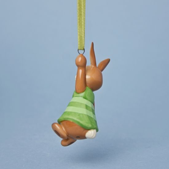 Hanging Easter bunnies figures (6,5-7,5 cm), stoneware, Goebel