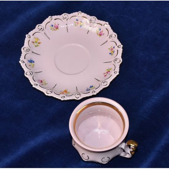 Cup 130 ml and saucer 140 mm, Lenka 247, Rose China