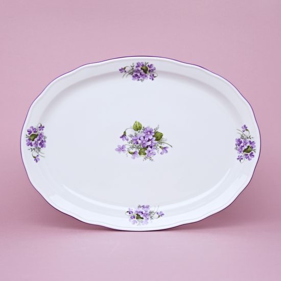 Plate (Tray) oval 35 cm, Violet, Cesky porcelan a.s.