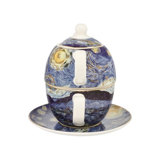 Čajová konvice Hvězdná noc, 15,5 / 15,5 / 15,5 cm, jemný kostní porcelán, V. van Gogh, Goebel