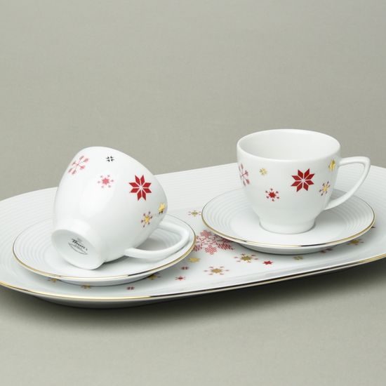 Chirstmas Lea: Coffee set for 2 pers., Thun karlovarský porcelán