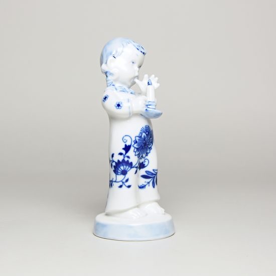 Girl with candle 14 cm, Original Blue Onion pattern