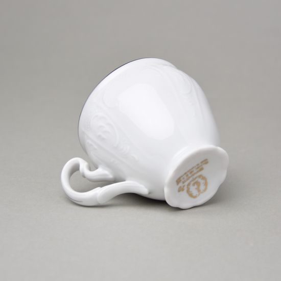 Coffee cup tall 150 ml, Thun 1794 Carlsbad porcelain, BERNADOTTE platinum