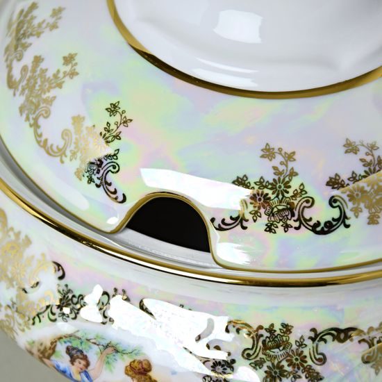 Mísa polévková 3 l, Tři Grácie, zlatý listr, Carlsbad