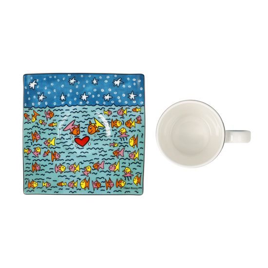 Demitasse Family of Fish 100ml, fine bone china, J. Rizzi, Goebel