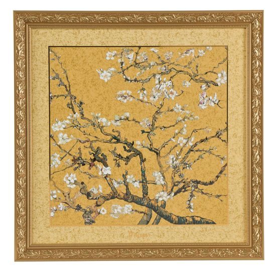 Picture V. van Gogh - Almond Tree Golden, 68 / 3,5 / 68 cm, Porcelain, Goebel