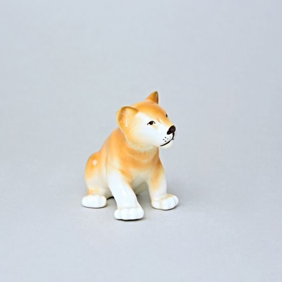 Lvíče 13 x 8 x 6 cm, Luxor, Porcelánové figurky Duchcov
