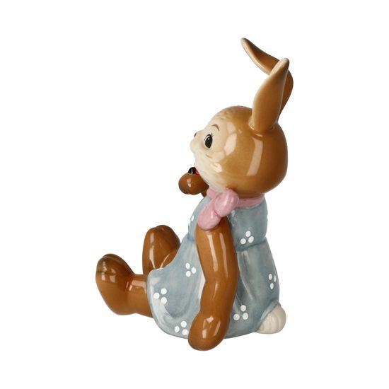 Rabbit figurine Lucky Child 7 / 6 / 10.5cm, stoneware, Goebel