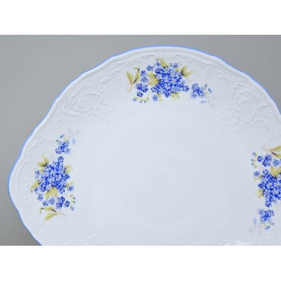 Cake set fro 6 persons, Thun 1794 Carlsbad porcelain, BERNADOTTE Forget-me-not-flower