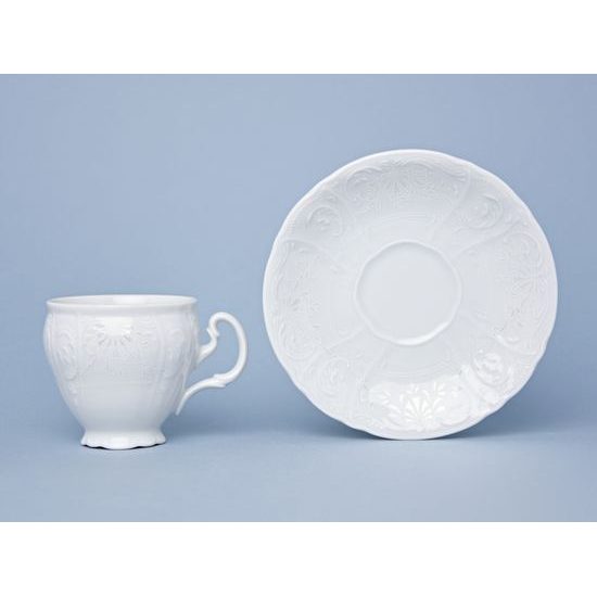 Frost no line: Coffee cup and saucer 150 ml / 14 cm, Thun 1794 Carlsbad porcelain, BERNADOTTE