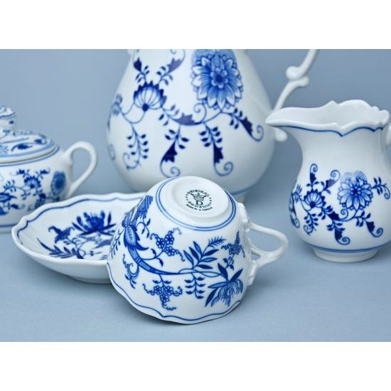 Kávová souprava pro 6 osob (cukřenka s oušky), Cibulák, originální z Dubí