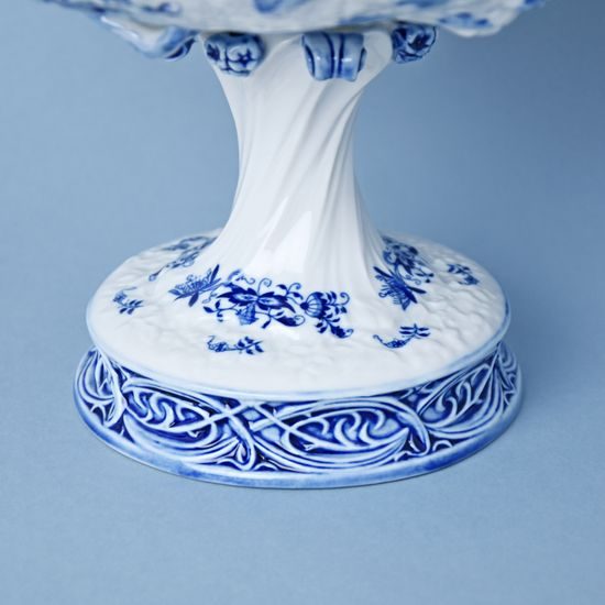 Bowl Secese 31 cm footed, Original Blue Onion pattern, QII