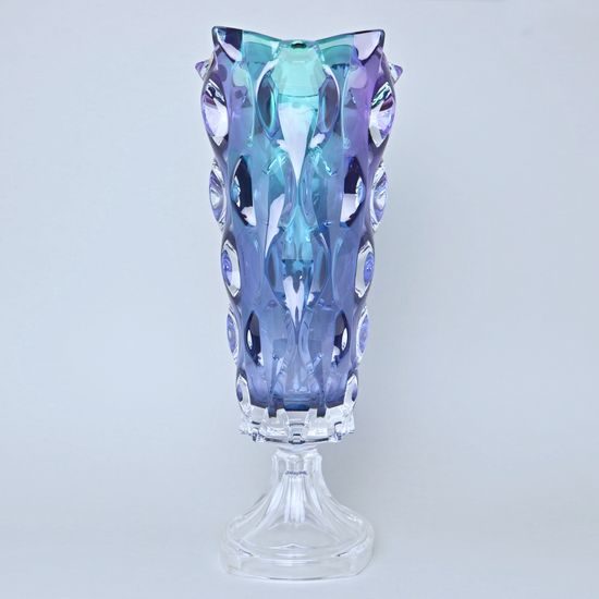 Váza SAMBA Dark Gradient 40,5 cm na nožce, Bohemia Treasury