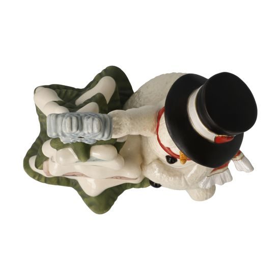 Snowman figurine Let it Snow 13 / 8.5 / 12cm, stoneware, Goebel