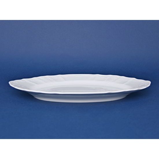 Dish oval 34 cm, Thun 1794 Carlsbad porcelain, BERNADOTTE white
