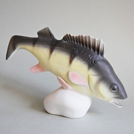 Perch 31,5 x 8,5 x 19,5 cm, Pastel, Porcelain Figures Duchcov