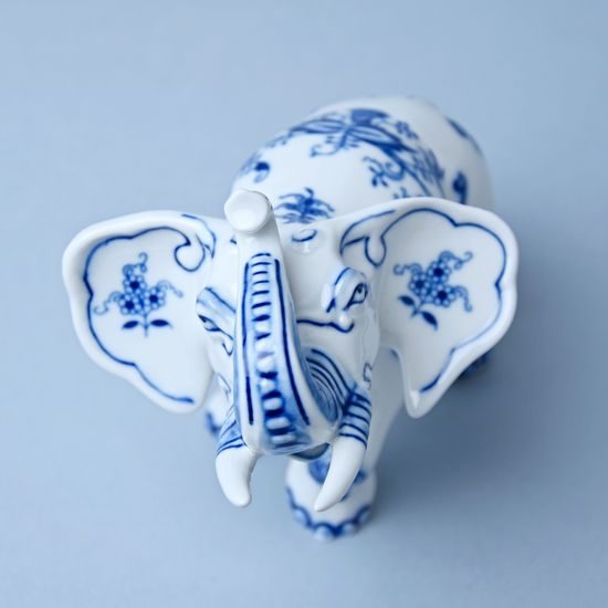 Slon II - bohatá dekorace 18 cm, Cibulák, originální z Dubí (2.j.)