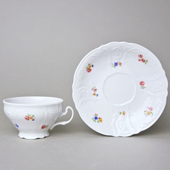 Šálek a podšálek čajový 205 ml / 16 cm, Thun 1794, karlovarský porcelán, BERNARDOTTE házenka