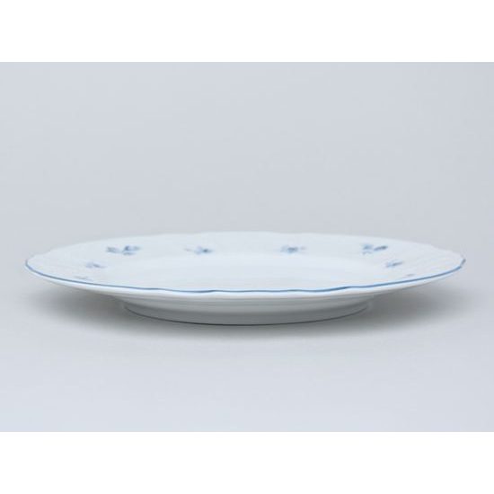 Plate flat 25 cm, Thun 1794 Carlsbad porcelain, BERNADOTTE blue flower