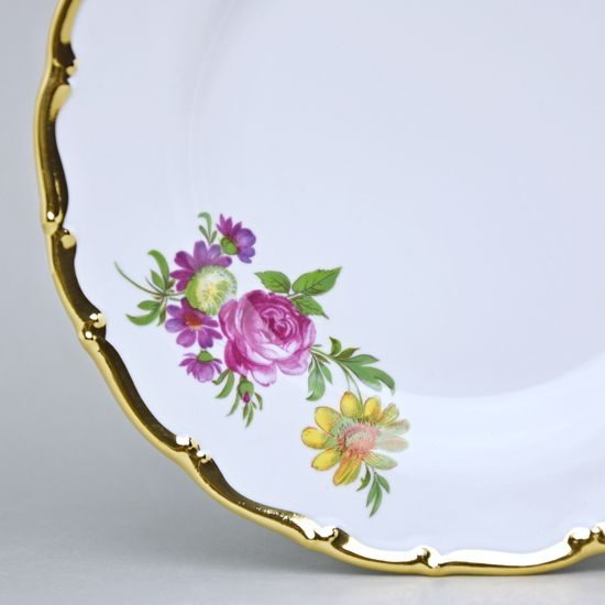 Plate dessert 19 cm, Aristocrat, Queens Crown, Original Bohemia porcelain