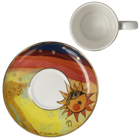 Cup 100 ml and saucer 11,5 cm, Gatti in autunno, fine bone china, Goebel