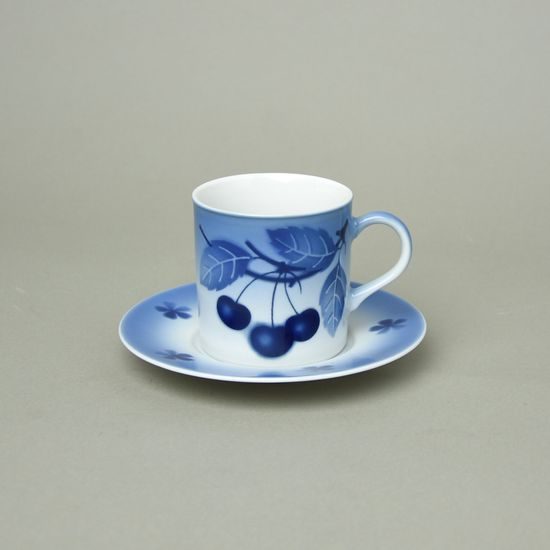 Cup + saucer 150 ml / 13,5 cm, Thun 1794, karlovarský porcelán, BLUE CHERRY