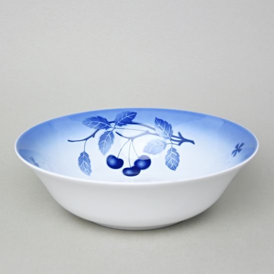 Bowl round deep 25 cm, Thun 1794 Carlsbad porcelain, BLUE CHERRY