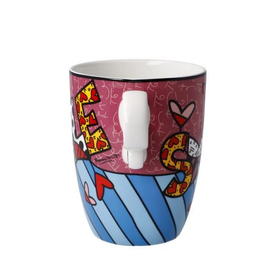 Artist cup 0,4 l Romero Britto, 9,5 / 13 / 11 cm, fine bone china, Goebel
