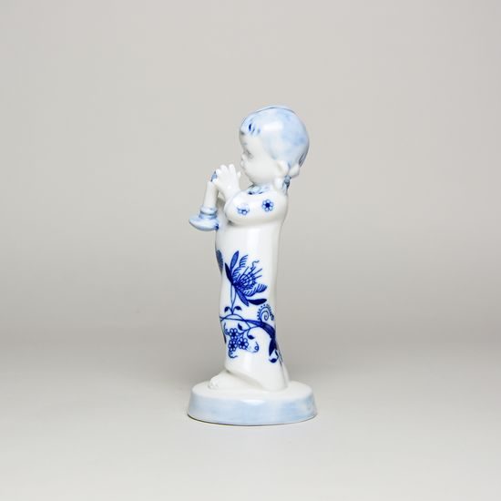 Girl with candle 14 cm, Original Blue Onion pattern