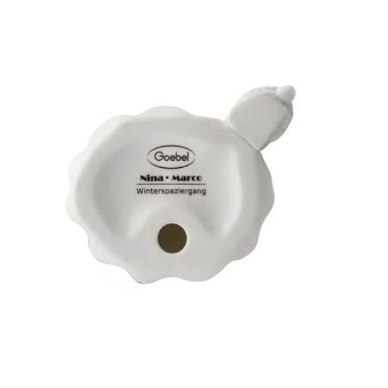 Andílek se zajíčky na zimní procházce, 8 / 6 / 10,5, biskvitový porcelán, Nina a Marco, Goebel