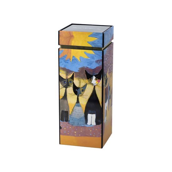 Coffee tin R. Wachtmeister - Macchia e Amici festeggiano, 7,5 / 7,5 / 20 cm, Metal, Cats Goebel