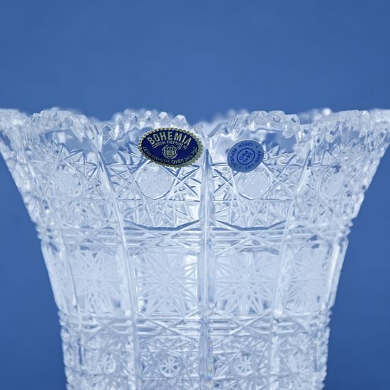 Křišťálová váza broušená, 205 mm, Crystal BOHEMIA