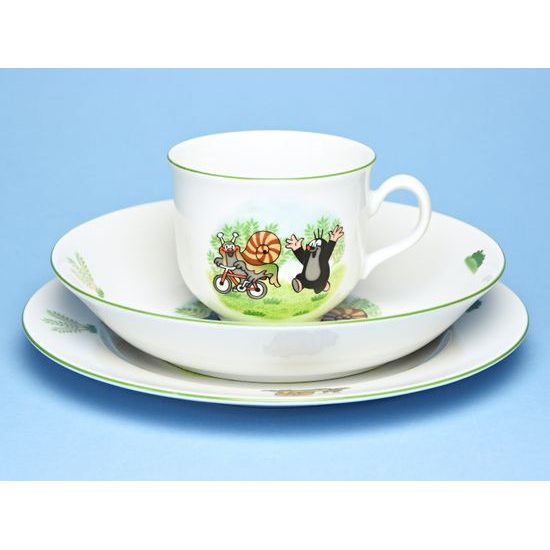 Children's set "Mole with snail" 3 pcs., Thun 1794 Carlsbad porcelain