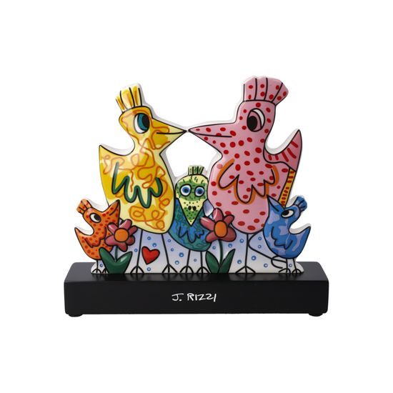 Figurine James Rizzi - Our Colorful Family, 19 / 5 / 16,5 cm, Porcelain, Goebel