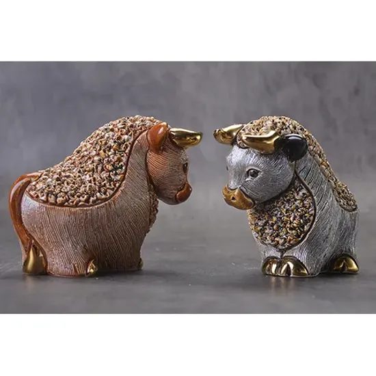 De Rosa - Black Bull, 7 x 4 x 6 cm, Ceramic figure, De Rosa Montevideo