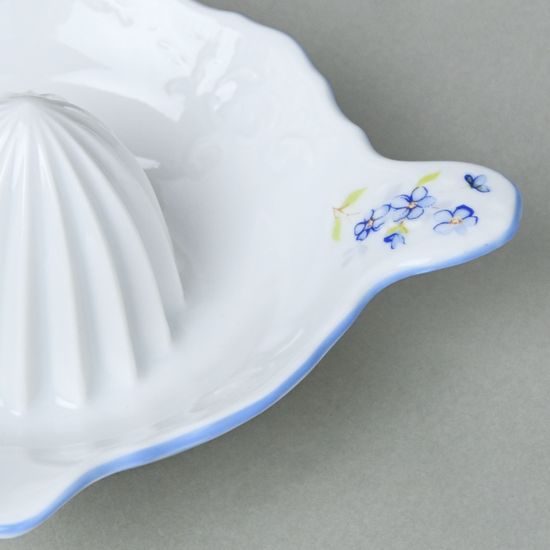 Lemon squeezer, Thun 1794 Carlsbad porcelain, BERNADOTTE Forget-me-not-flower