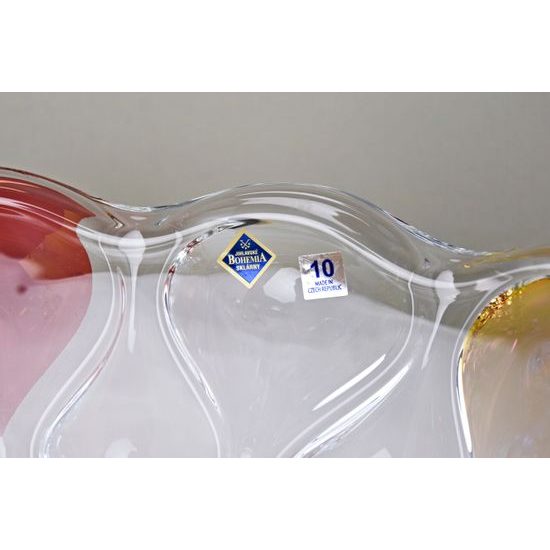 Mísa oválná Ocean 37 x 23 x 11 cm barevná - křišťálová, Jihlavské sklárny Bohemia 1845